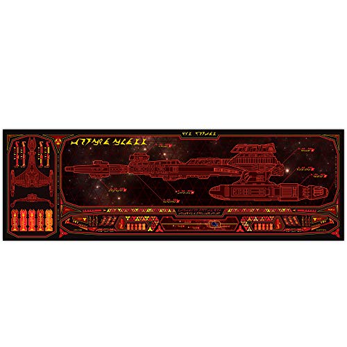 Klingon Vorcha Class - LCARS Panoramic Poster (36x11.75)