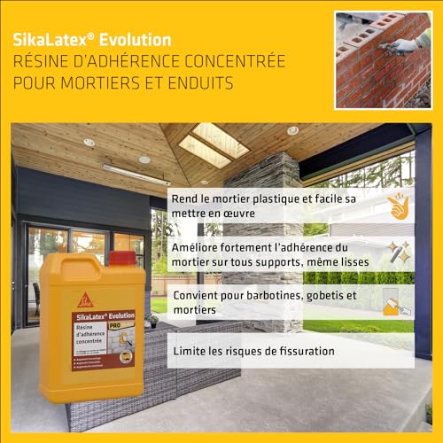 SikaLatex Evolution résine d'adhérence prête à l'emploi anti-fissuration 2L