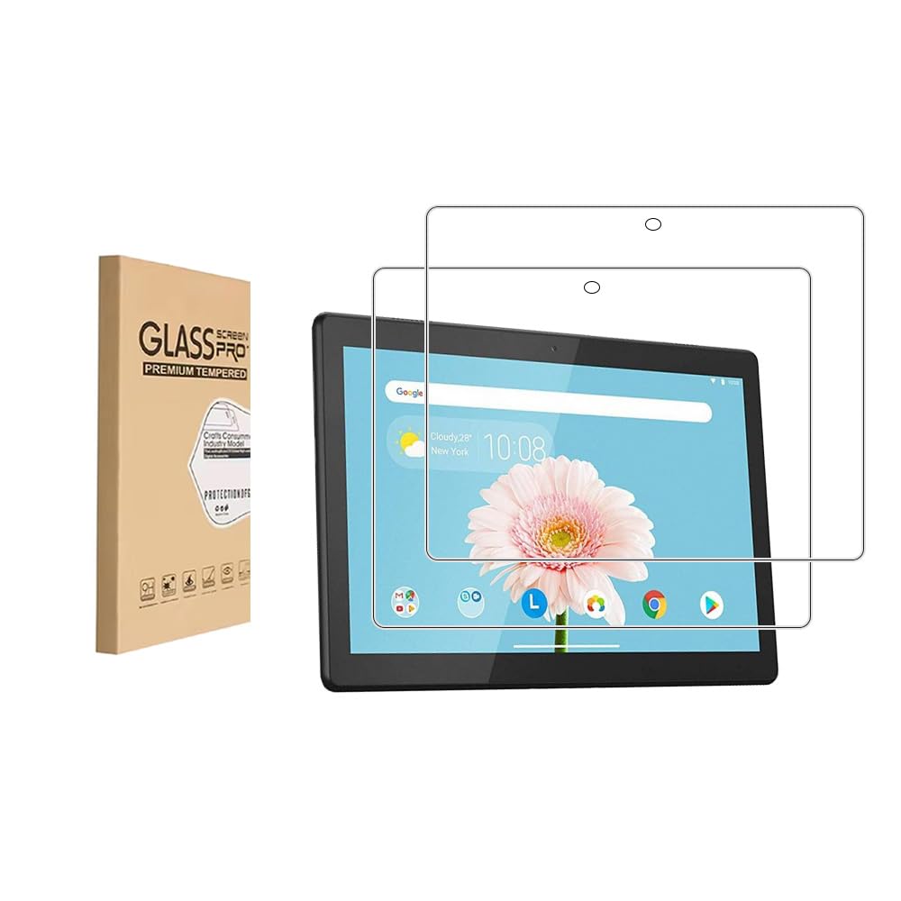 (2 Pack) Screen Protector for Lenovo Smart Tab M10 TB-X505F/TB-X605F Tempered Glass，9H Hardness Anti Scratch，Bubble Free，Case Friendly Easy Installation