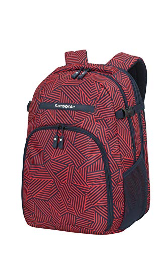 Samsonite Rewind Mochila para Portátil Expandible  45 cm  34  Rojo  Capri Red Stripes