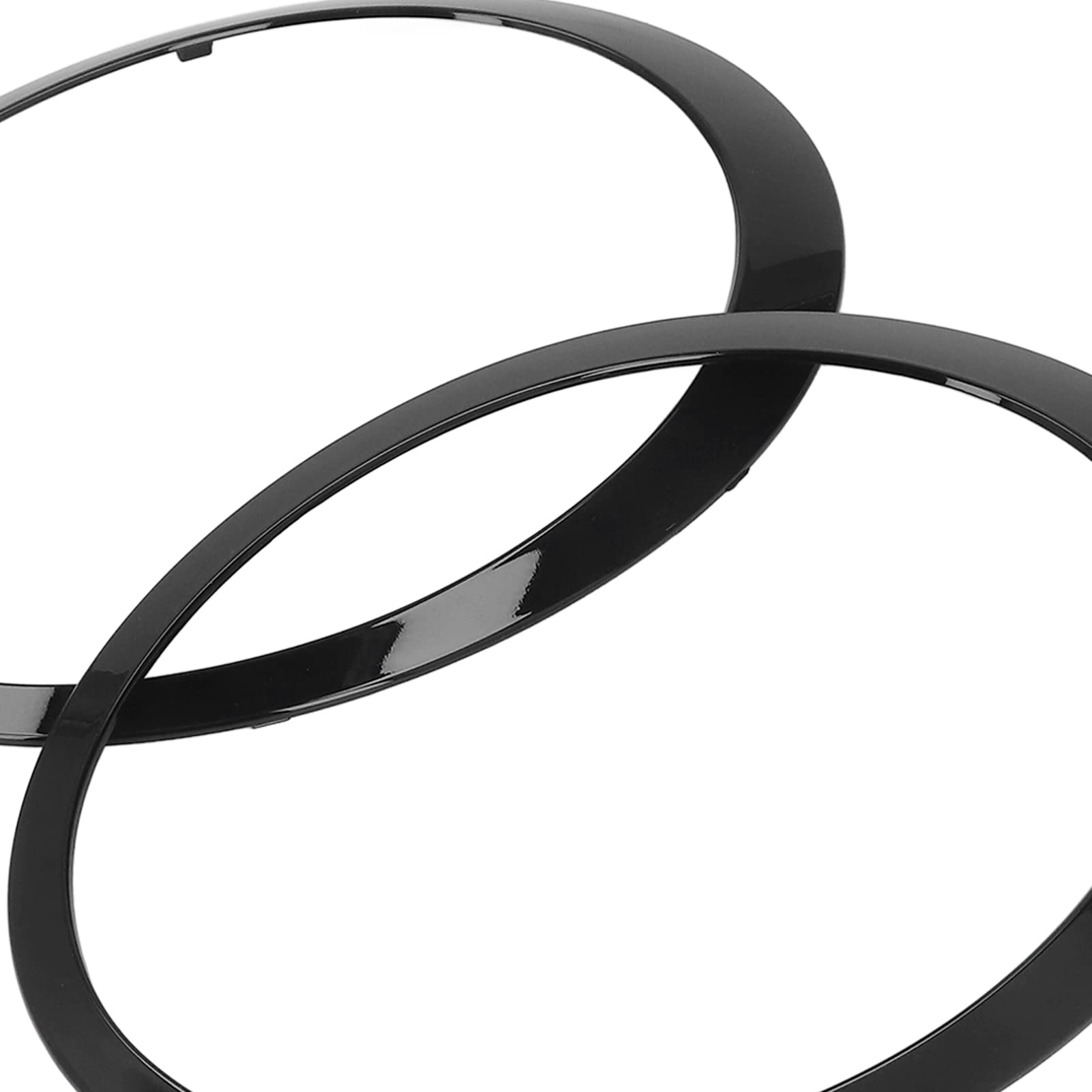 Anillo Embellecedor de Faro, Decoración Elegante en Negro Brillante para Clubman R55 2008-2015, Material ABS