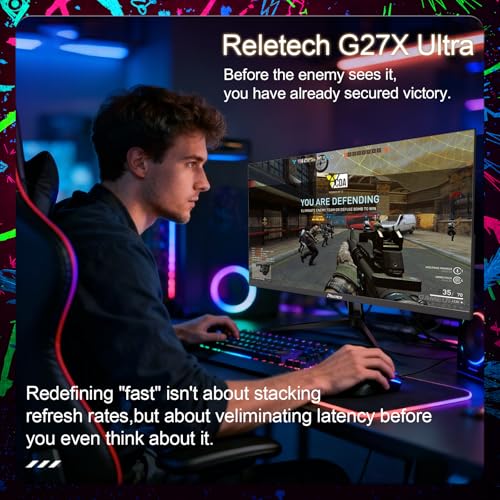 Image of 27inch Gaming Computer Monitor,2K(QHD 2560x1440) 300Hz Monitor, Fast IPS 1ms Response Time, FreeSync&G-Sync, Anti-Blue Light, Ultra Slim, 100% sRGB, DP*2 & HDMI*2 Ports VESA Mount(G27X Ultra)