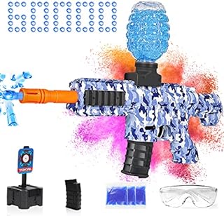 NLFGUW Electric Gel Ball Blaster Toys,Eco-Friendly Splatter Ball Blaster with 60000+ Water Beads,Automatic Outdoor Games Toys for Activities Team Game,for Adults and Kids Ages 12+(Blue)