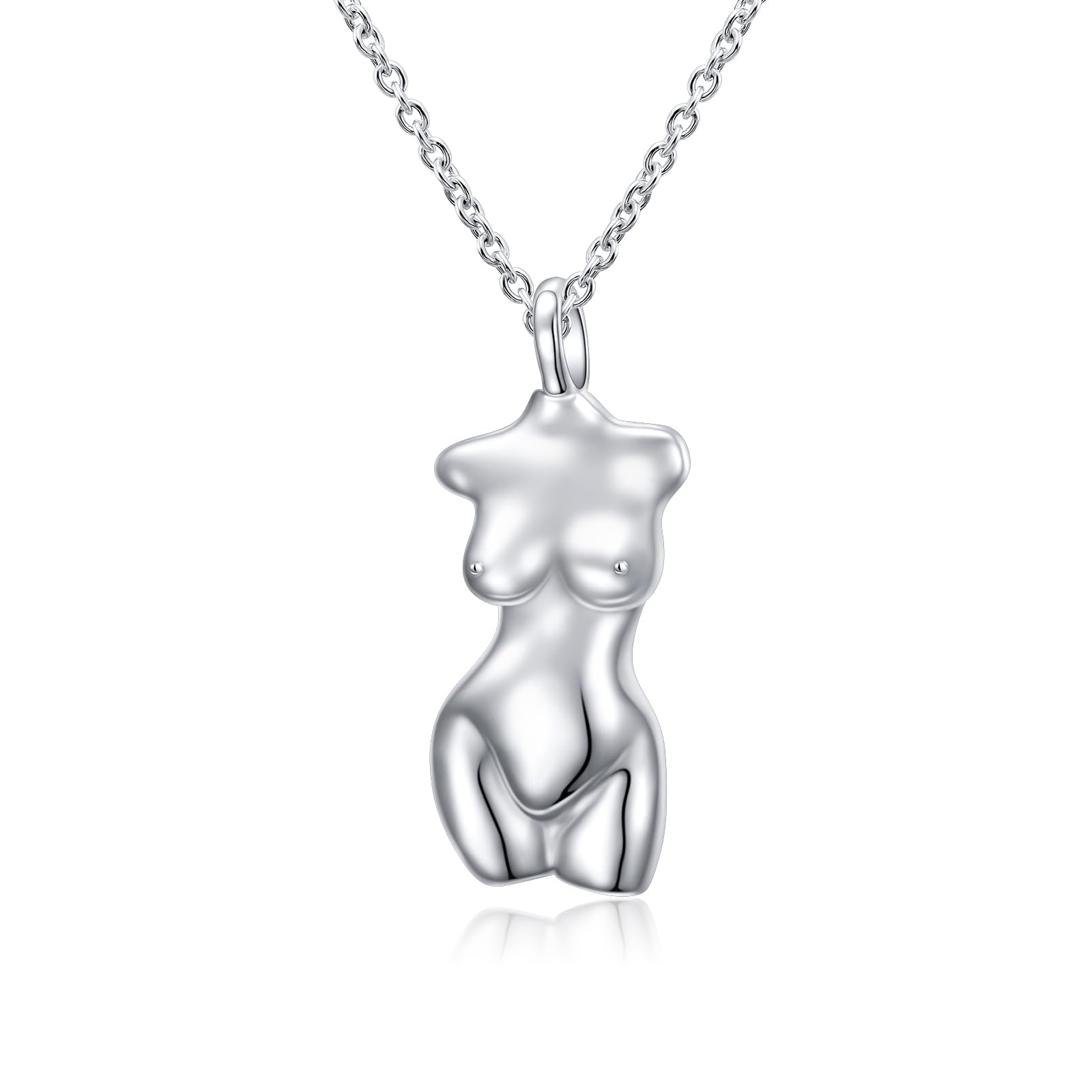 Female Body Necklace S925 Sterling Silver Venus Goddess Pendant Necklace for Women Self love Jewelry