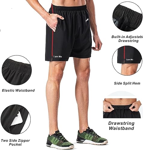 Image of JUST RIDER Men's Swim Shorts with Zipper Pocket | Quick Dry Swimming Trunks | Lightweight Beach & Pool Swimwear | Elastic Waist Sports Shorts for Swimming