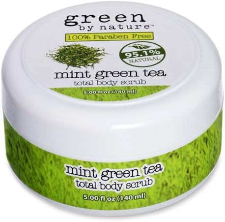 Total Body Scrub, Mint Green Tea, 5-Ounce Tub (Pack of 2)