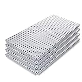 AlligatorBoard ALGBRD16X32GALVKIT Metal Pegboard Panel Kit with Frange/10 Hooks/Gloves - Pack of 4
