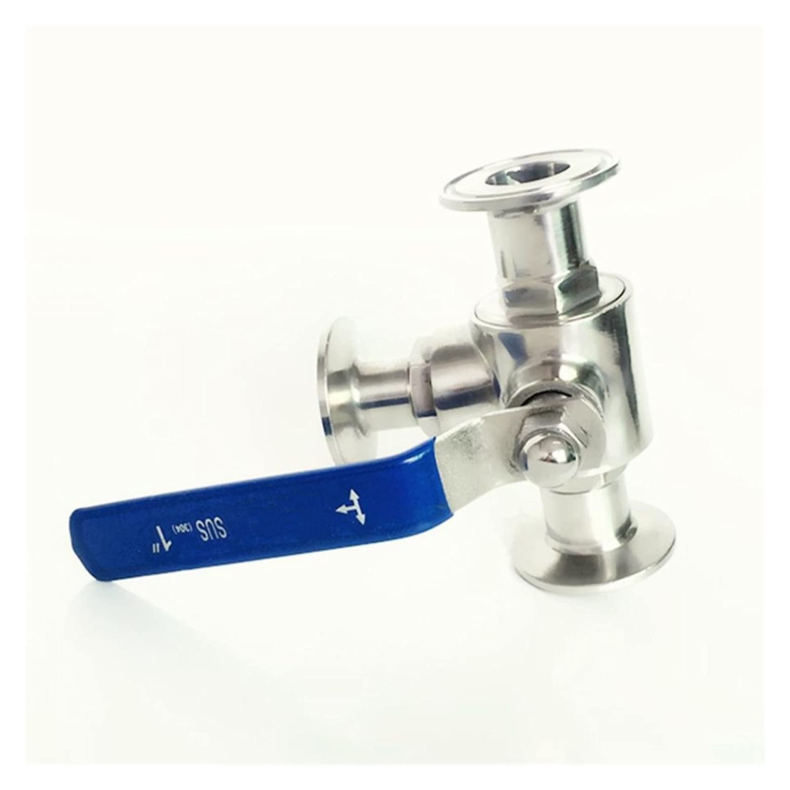 VSPPJYFG Fit 25mm 1inch Pipe x 1.5inch Tri Clamp Sanitary L-Port Ball Valve SUS304 Stainless