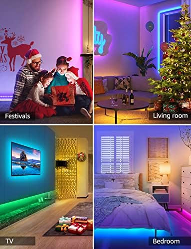 LE Smart LED Strip Lights 5m, WiFi RGB LED Lights with Remote, Works with Alexa and Google Assistant, App Control Colour Changing for Bedroom TV Party Kitchen, 150 LED Beads