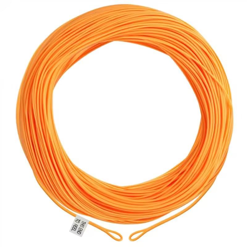 Maxcatch Fly Fishing Line with Two Welded Loops, Weight Forward Floating, 100FT, Multiple Colors, WF1F-WF9F, for Freshwater Fly Fishing (Orange with 2 welded loops, WF3F) — image 1