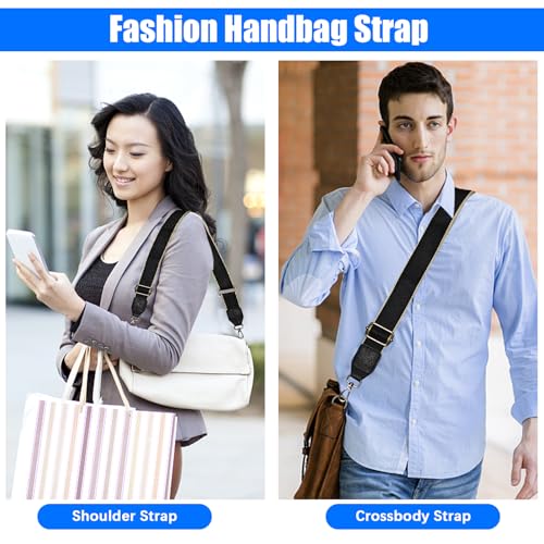 Image of Purse Strap Crossbody Wide Shoulder Strap Adjustable Canvas Straps Replacement Belts for Handbag, Crossbody Bag