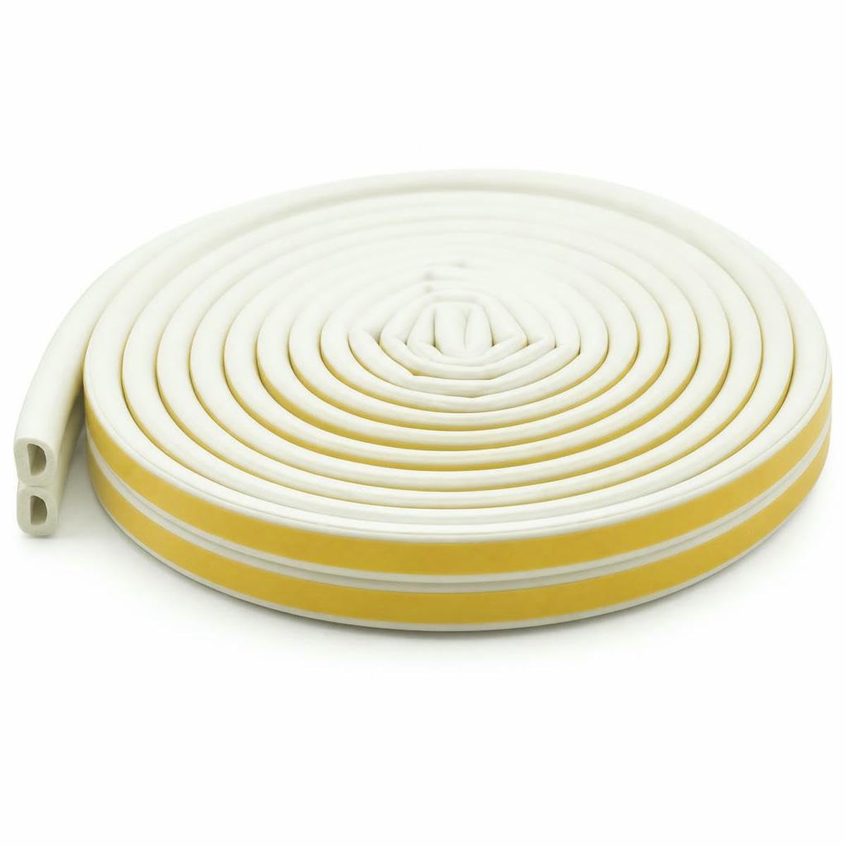 Jmgdj White D Shape 5M 1 Piece Security Door Access Door Window Sealing Strip Weatherproof Anti-Collision Strip Sound Insulationself-Adhesive