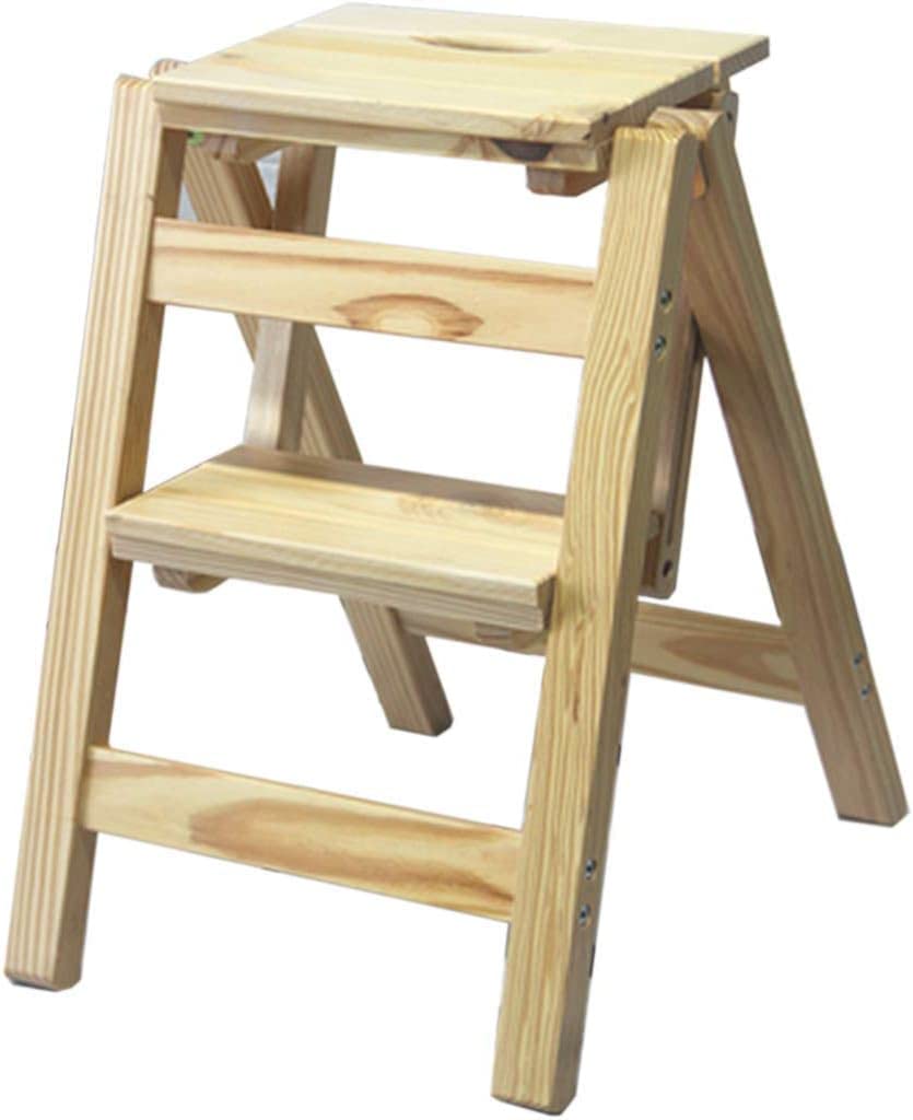 Escabeau 2 marches pliant en bois OKUOKA pour toute la maison