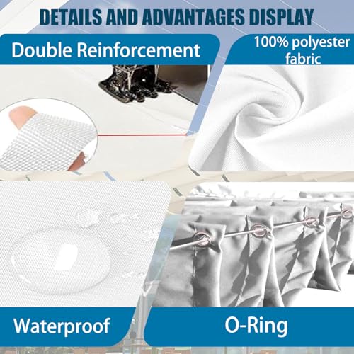 Voile d'ombrage rétractable réglable jardin extérieur anti UV - 7