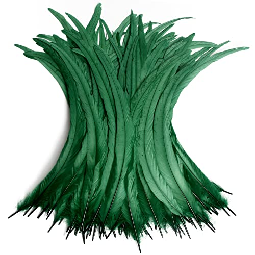 THARAHT 50pcs Gallo Coque Plumas de Cola a Granel Naturales 14-16 Pulgadas 35-40 cm para Hacer una Fiesta de Fiesta de Plumas de decoración de Bricolaje Gallo Plumas de Cola Rosas