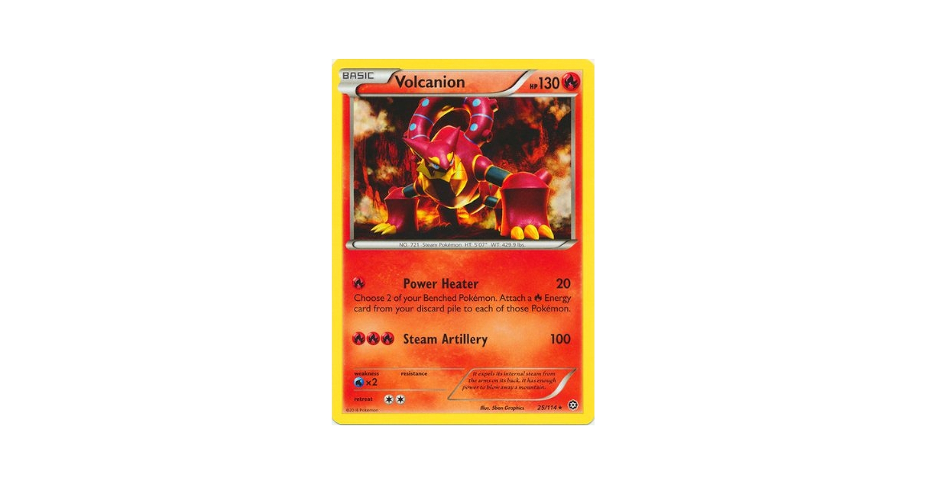 Pokemon - Volcanion (25/114) - XY Steam Siege : Amazon.ca