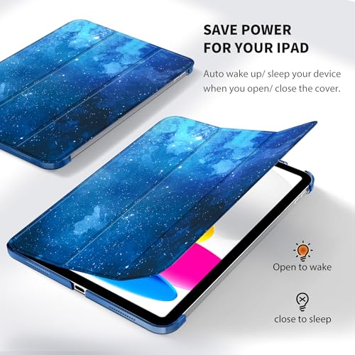 EasyAcc Case for iPad (A16) 11th/10th Generation 2025/2022 11/10.9 inch, Slim Hard Protective Cover for iPad 11/10 Gen, Models A3354/A3355/A3356/A2696/A2757/A2777/A3162, Blue Sky - Image 5