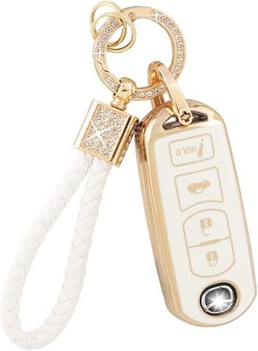 PIFOOG Funda para llavero Mazda 6 3 CX5 CX9 CX-3 MX5 Mitia Accesorios femeninos de TPU suave para llaves de automóvil, 4 botones, cubierta completa,