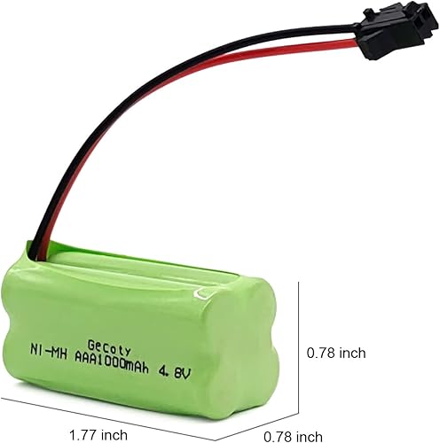 Miniatura 4 de Batería RC de 4.8 V, paquete de 2 baterías recargables NiMH AAA de 1000 mAh con enchufe SM 2P para acrobacias RC auto, robot, juguetes eléctricos