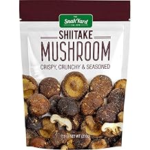The Snak Yard Shiitake Mushroom 7.5 Oz Crispy Crunchy & Seasoned Two Pack