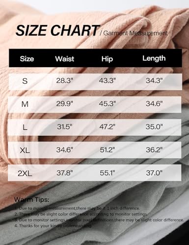 Flygo Womens Linen Pants Casual Capri Pants for Summer Cropped Palazzo Lounge Pants Elastic Waist Baggy Trousers4