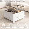 Yaheetech 31.5 Lift Top Coffee Table with Storage, Square Coffee Table for Living Room, Farmhouse Center Tables with Large Hidden Storage Compartment for Home Office, White & Light Oak
