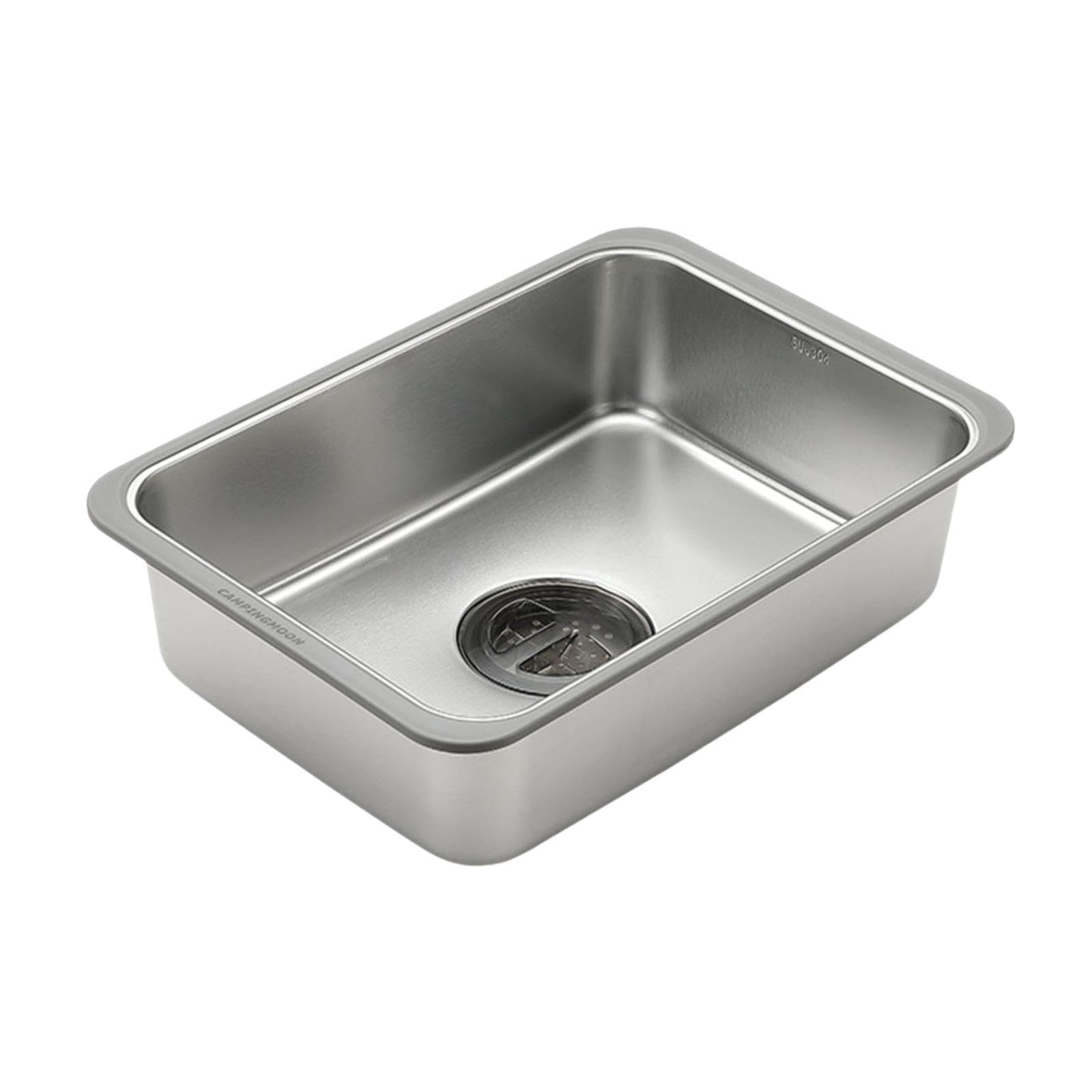 Lavello da tavolo da campeggio in acciaio inossidabile, lavello multifunzionale per esterni, facile pulire, durevole, per la conservazione dell'acqua, accessori per il lavaggio delle stoviglie