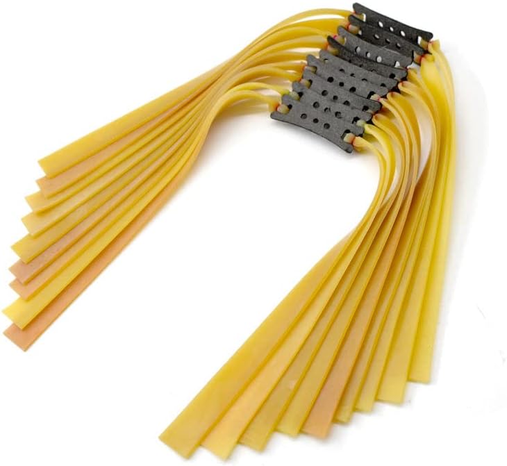 Marksman® 4 Pieces 1.5MM Powerful Fast Rebound 24CM Slingshot Replacement Flat Rubber Band Natural Latex Catapult Gulel Rubber Bands (MARKSMAN Fast Rebound Flat Band, 1.5 mm)