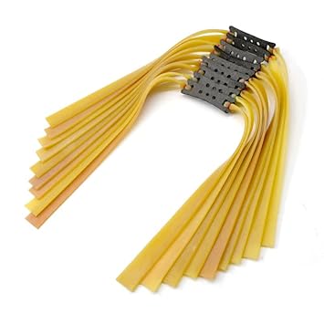 Marksman® 4 Pieces 1.5MM Powerful Fast Rebound 24CM Slingshot Replacement Flat Rubber Band Natural Latex Catapult Gulel Rubber Bands (MARKSMAN Fast Rebound Flat Band, 1.5 mm)