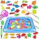 Goldge 42 Stück Angeln Spielzeug Badespielzeug Badewannenspielzeug Wasserspiel Perfekt Lernspiel Geschenk für Kinder