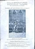 Catalogue de la Vente aux Enchères du 26 novembre 2011, à l'Hôtel des Ventes de Saintes