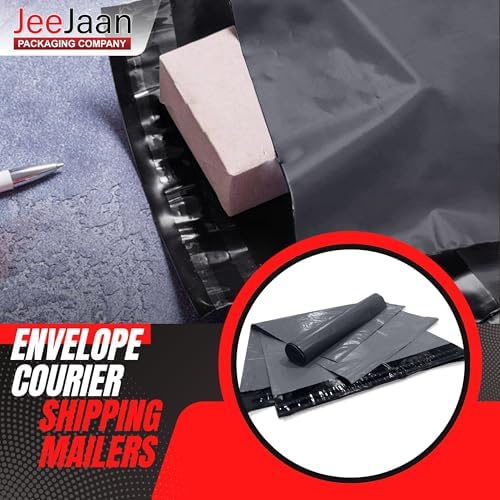 JeeJaan® 50 Pcs Grey Mailing Bags 17x24 (432 x 610) mm Large Poly Mailers Grey Packing Postage Bag - Envelope Courier Shipping Mailers Waterproof and Tear-Proof Postal Courier Bags - View 8