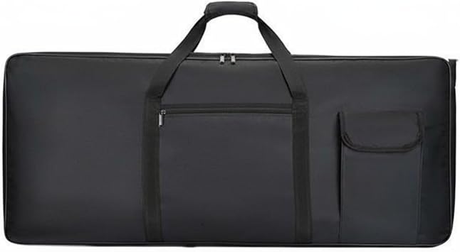 Waterproof Keyboard Case Electronic Piano Bag Synthesizer Carrying Cover Padded Oxford Cloth Dustproof Design Suitable for Music Practice Travel Storage, Black, 76-Key