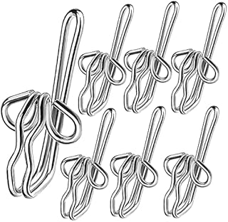 Curtains Hooks Metal Curtain Hooks,Heavy Duty Curtain Hooks,100 Pcs Metal Curtain Header Tape Drapery Hooks Chrome Silver Rust-Resistant.