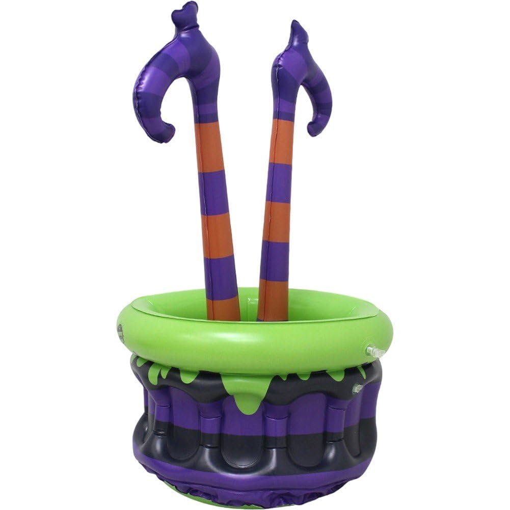 Chaudron gonflable d'Halloween et glacière à boissons en PVC pour fête
