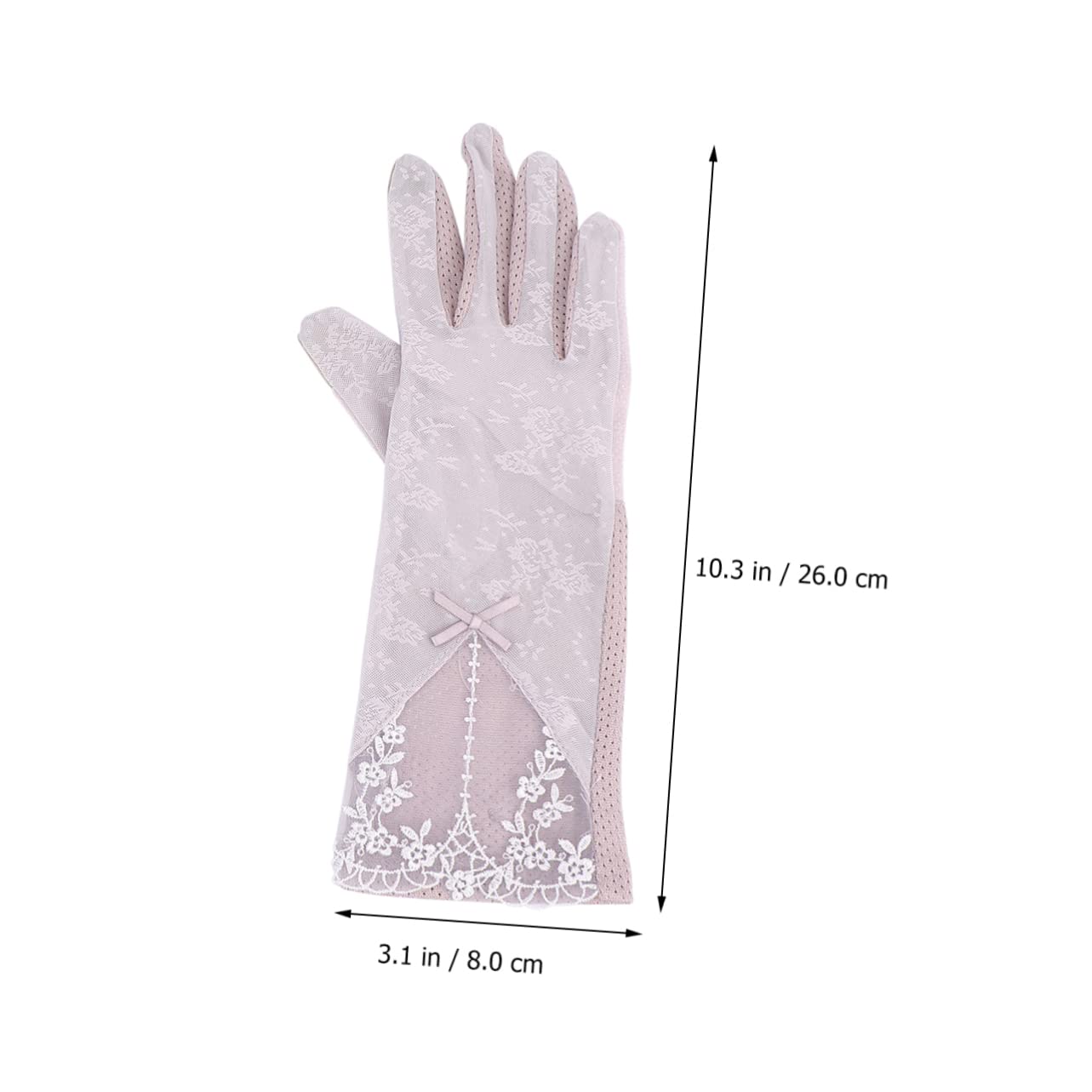 minkissy Lace Touch Screen Gloves for Women Full Finger Non-Slip Sun Protection for Cycling Hiking Hiking Random Style