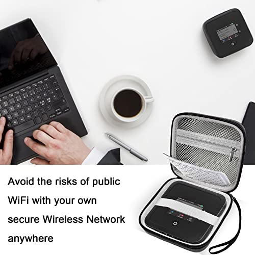 Image of Hard Travel Router Case for NETGEAR Nighthawk M7 M5 M6 Pro 5G Mobile Hotspot with WiFi 6 (MR5200, MR5100) / M1 Mobile Hotspot 4G LTE Router MR1100 (Box Only) - Black