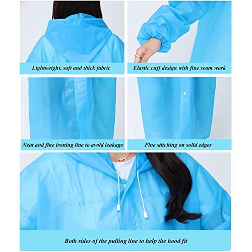 Costume de pluie imperméable de voyage long avec capuche femme - 4