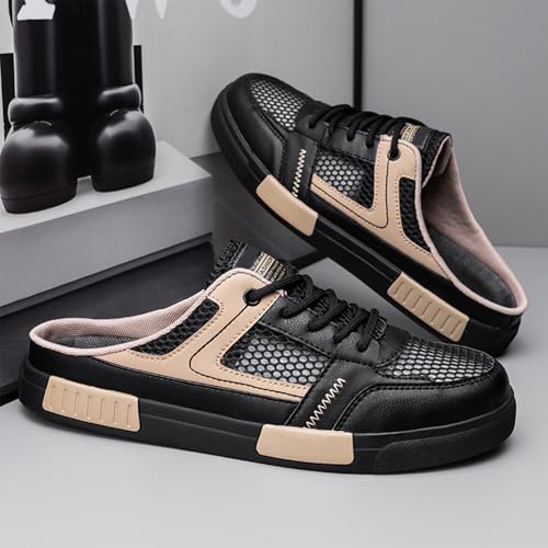 Men's Breathable Mesh Backless Sandals - Orthopedic Cushioned Slippers for Summer, Walking & Casual Wea3