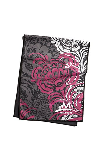 Mission Enduracool Microfiber Cooling Towel, Black Magenta, Large
