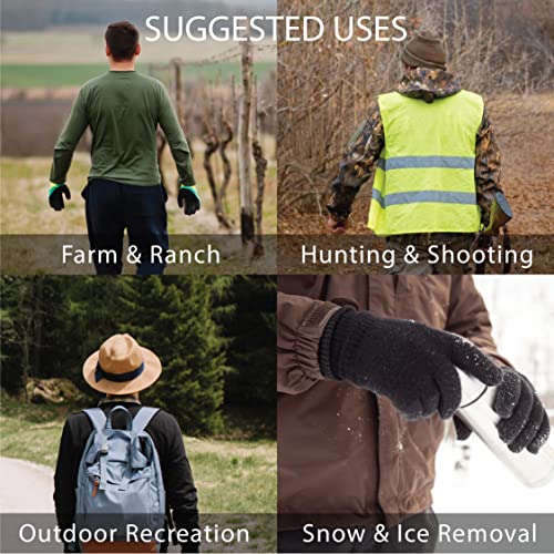 Kinco Knit Wool Gloves For Men - Alyeska Ragg Gloves 5199, Heavy Duty Wool, Black - For Cold Weather, Indoors And Outdoors (X-Large) #TOP5