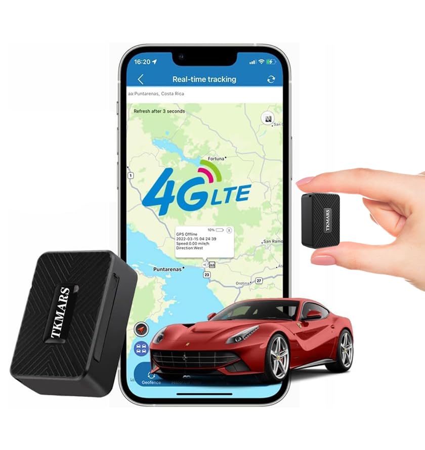 TKMARS Mini GPS Tracker 4G Magnetic Portable Real Time Tracking Car Tracker Waterproof Geo-fence Anti-theft Personal Tracker for Vehicle Suitcases Handbags Free APP without Subscription TK913-image-27