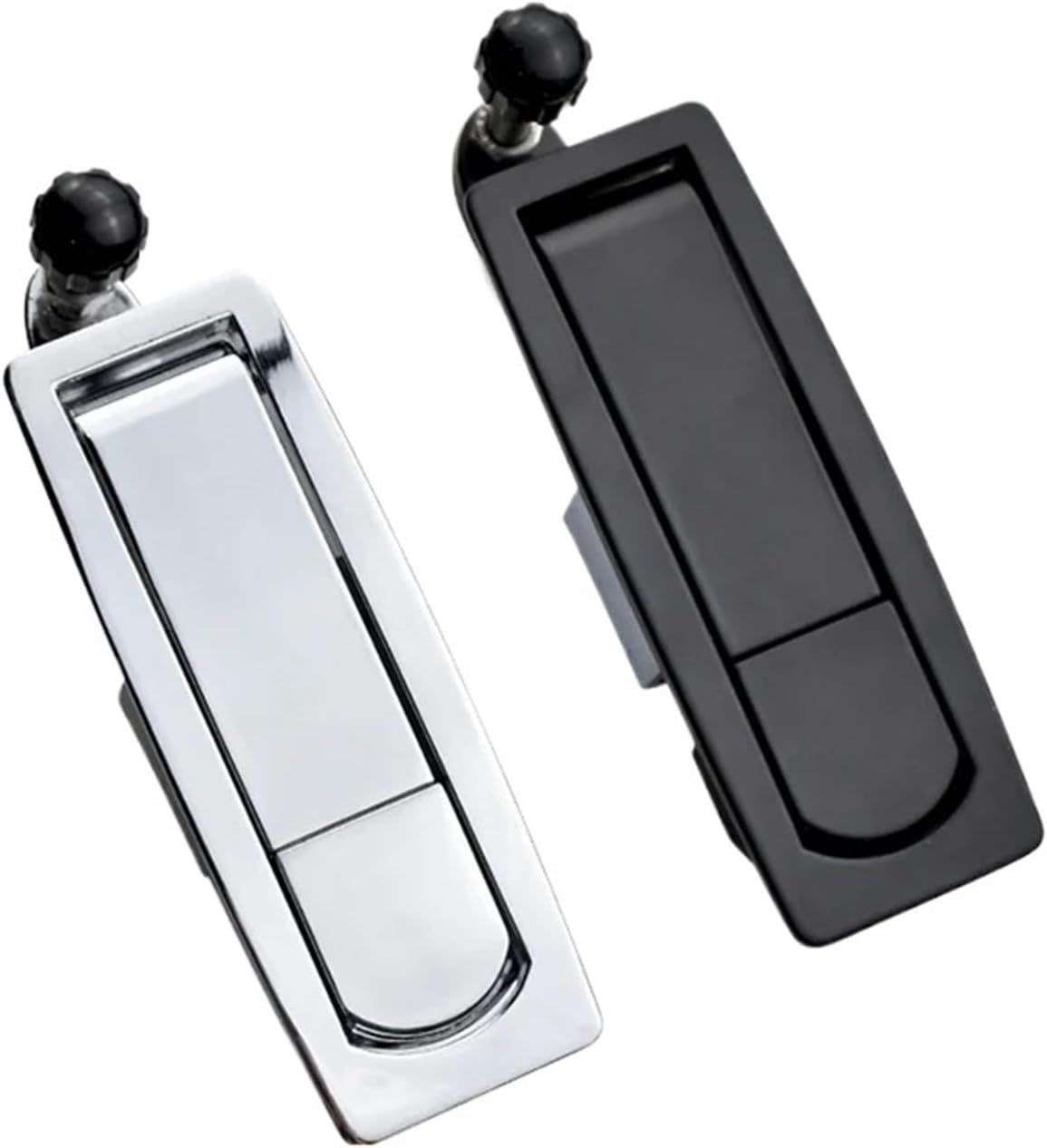 Cabinet Plane Lock Security RV Lever Panel Push Button Panel Lock 1Pcs(57Long Rod Silver)