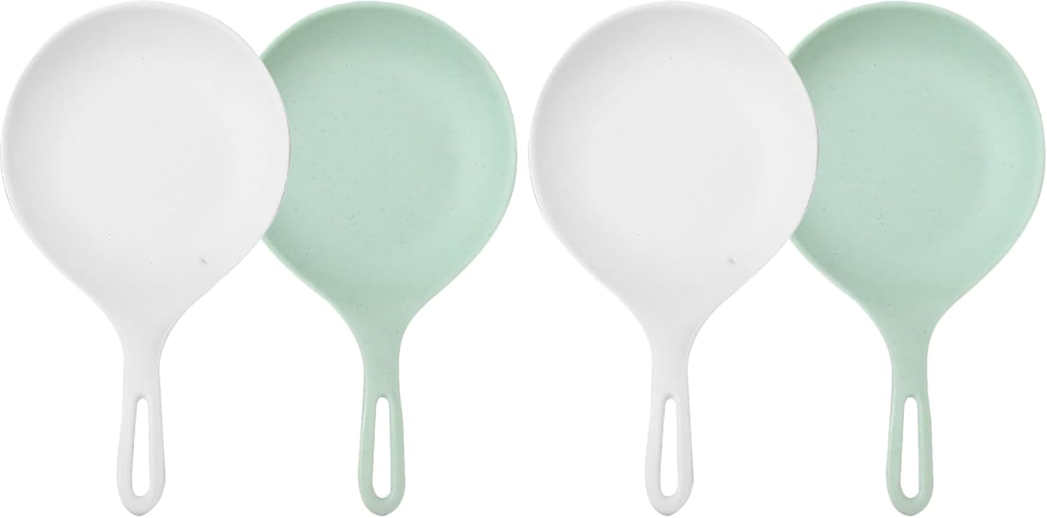 ARTIBETTER 2pcs Spoon Plate with Handle Melamine Sauce Dish Appetizer Plates Handled Serving Plates Korean Plates Tasting Dishes Dinner Plates for Dessert Steak (Pack of 2)