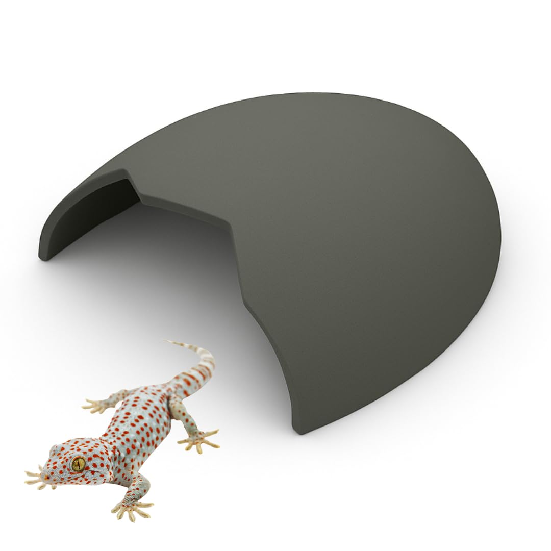 Amazon | 爬虫類シェルター卵型グレー 【Sサイズ】両生類用シェルター