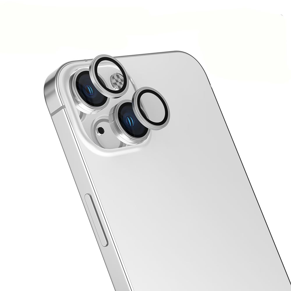 Zore Apple ile uyumlu iPhone 14 Mikro Kamera Lens Koruyucu Gümüş