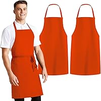 Vista 8 de Aprons for Men - 100% Polyester Chef Apron Women with Extra Long Ties - Cooking Aprons for Women & Mens Apron