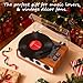 Vinyl Record Player with Bluetooth, Hi-Fi Belt-Drive Turntable for Vinyl Records, Built-in 4 Speakers, Balanced Counterweight, 3-Speed Vintage Music Record Player