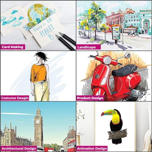 Image of 30 Colors Art Markers Sketch Pen Artist Art Marker Vibrant Colors Set For Kids Adult Coloring Sketching Drawing Painting With Carry Case,