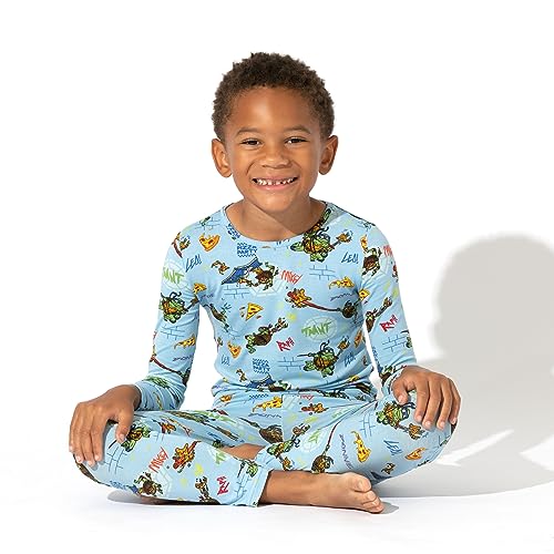 Bellabu Bear TMNT Mutant Mayhem Movie Kids Pajama Set for Boys & Girls, Matching Family Pajamas, Rayon from Bamboo2